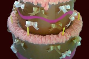 Нестандартное изделие из пластика - макет торта